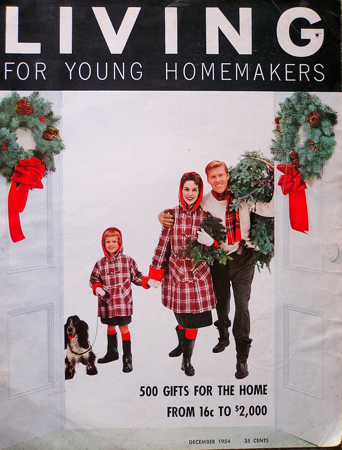Vintage Magazine Cover Christmas 1954 Living For Young Homemakers Full Color