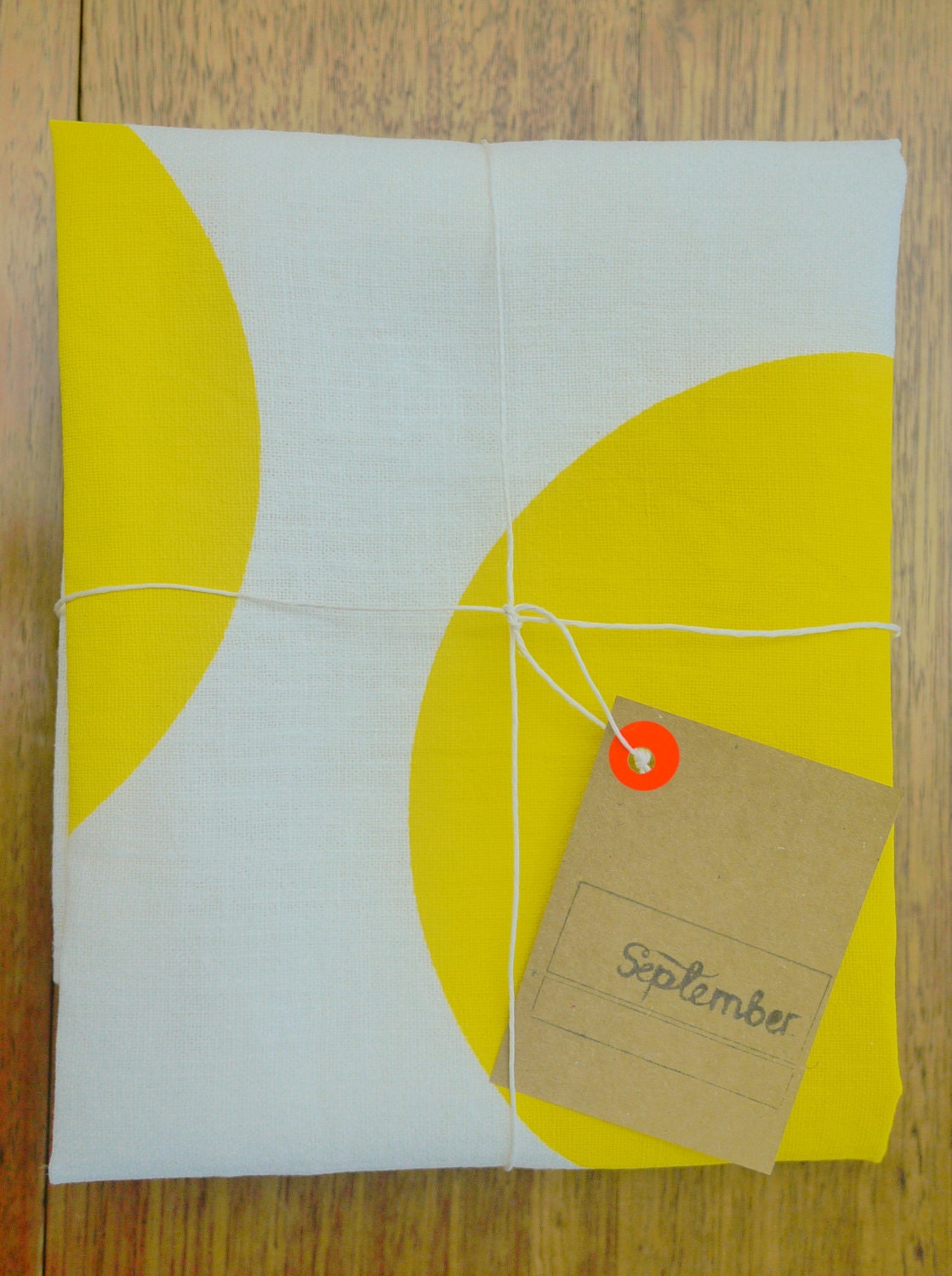 Spot printed teatowel