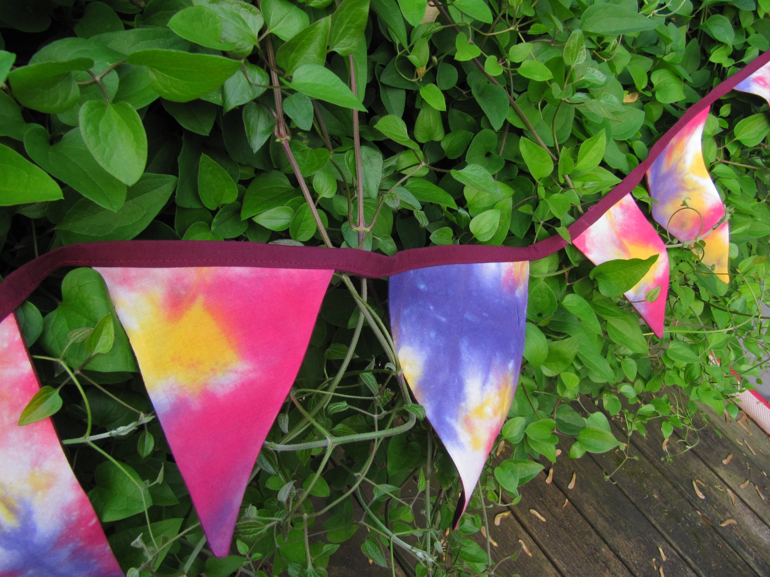 Sale - Hand Dyed Bunting - Banner - Pennant