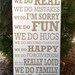 In This House Subway Sign - Hand Painted and Distressed - 11"x24"