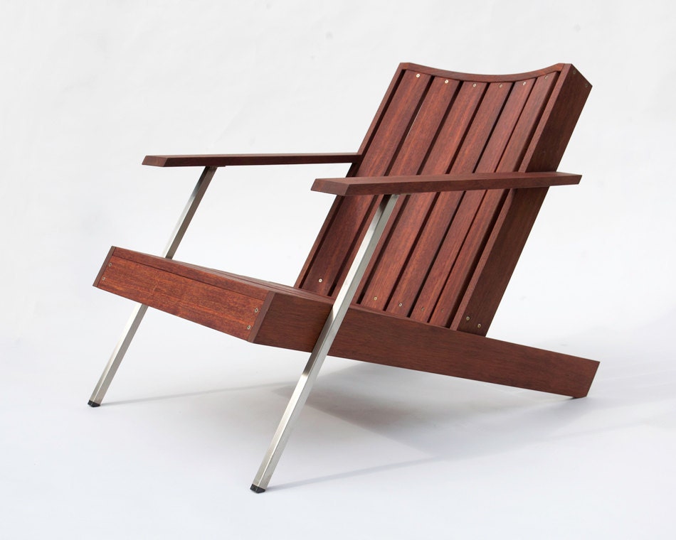 Modern Adirondack Chair in Rosewood - 'Deckster'