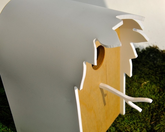 Modern Birdhouse - Canopy series in Birch