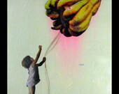 Reach (for the Stars), Printmaking and Encaustic