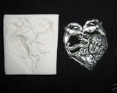 Floral Heart Goddess Polymer Clay Push Mold