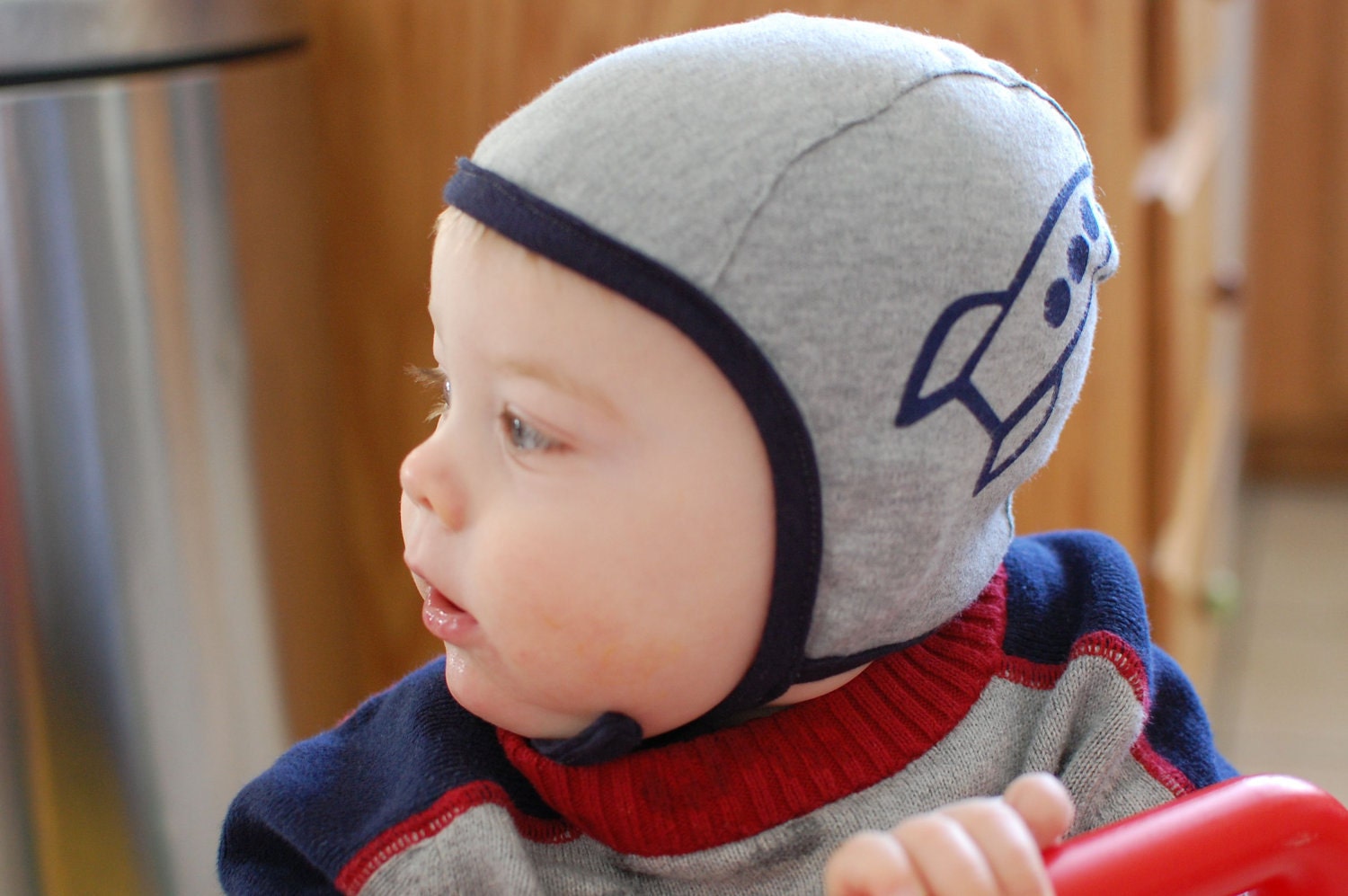 CUSTOM Pilot Caps for Newborn through Toddler -- Great for use with HEARING AIDS