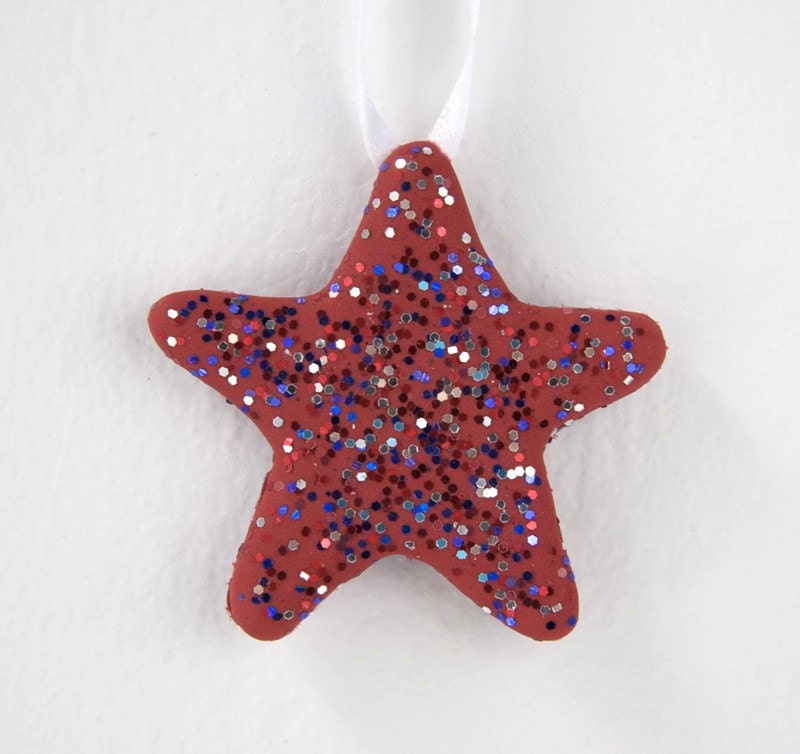 Unique Star Ornament Red Hand Piped Sugar Hand Made Patriotic Decoration Party Favors Hope Unity July 4 Memorial Day USA