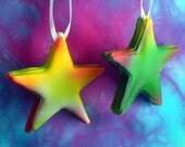 Star Ornament  UNIQUE Colorful HAND PIPED Royal Icing Air Brush Painted Gift Ideas Under 20 Birthday Wishes Decoration Christmas Home Decor