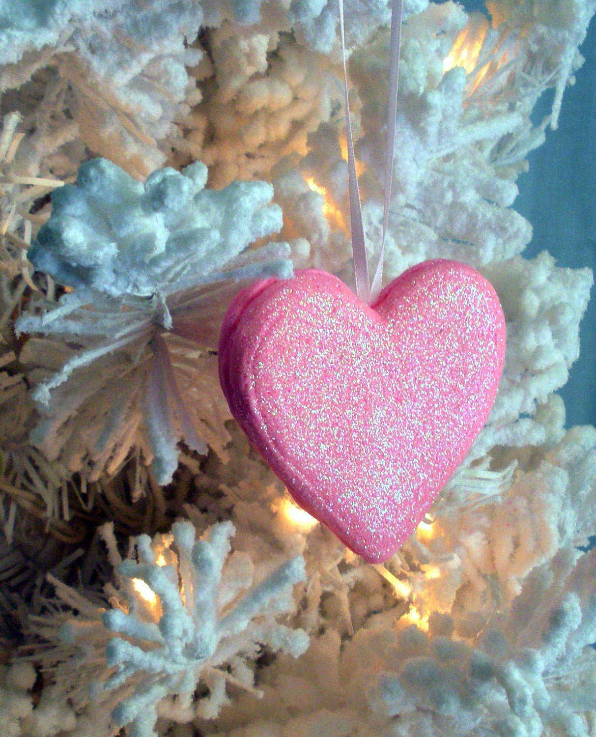 Unique Handmade Heart Sugar Ornament Soft Pink Weddings Love Hope Shabby Chic Feminine Room Decor Gift Add On Custom Cake Topper