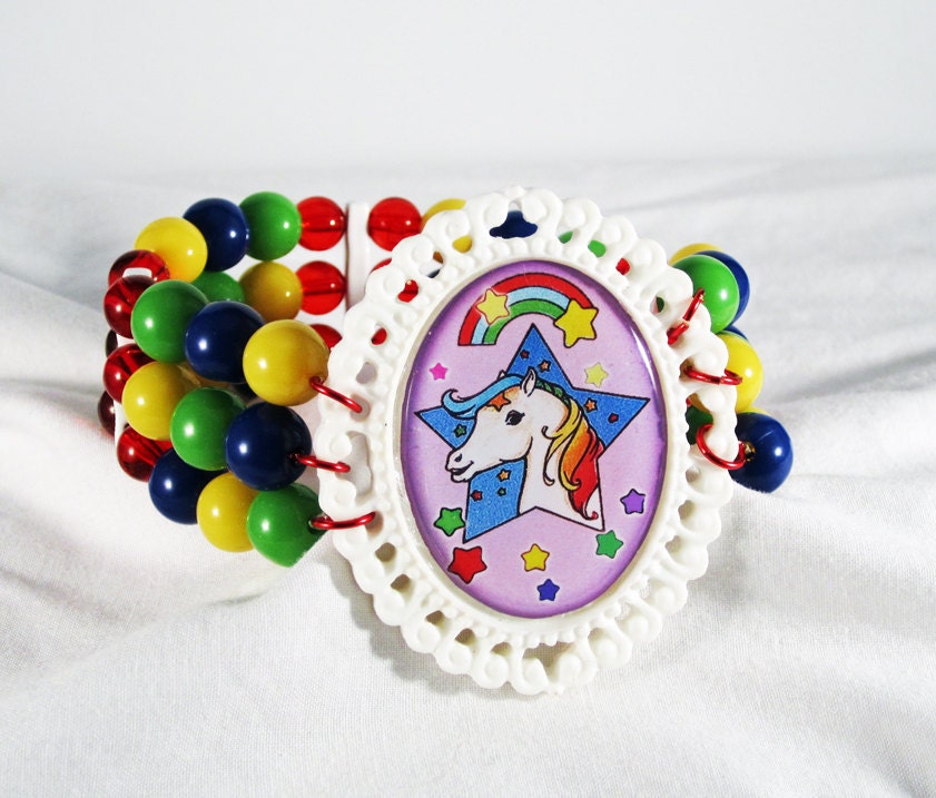 Rainbow Brite Starlite Beaded Stretchy Bracelet