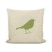 Personalized pillow cover, Custom pillow, 18x18 pillow cover - Apple green and natural pillow cover with any of our natural history prints
