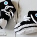 Chuck Taylor inspired baby booties, great gift idea for punk rock parents