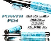20% ALL PENS On SALE Now Top of the Line Larimar Rollerball Pen Handcrafted pen and pen parts Unsurpassed writing experience Marksman Eagle