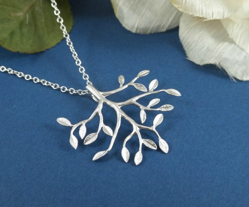 Silver Tree Necklace - Tree of Life,  Wedding Jewelry, Bridesmaids Gift Idea,