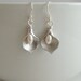 Calla Lily Earrings, White Gold , White Pearl, Calla Lily Jewelry