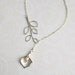 Wedding Jewelry, Calla Lily Lariat, Bridesmaid Gifts, Bridesmaids Necklace, Wedding Necklace, STERLING SILVER CHAIN