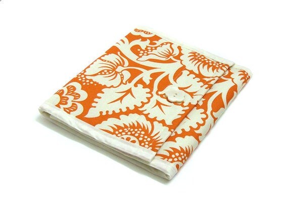 SALE - Travel Jewelry Organizer Storage Case - Blockprint Blossom in Amber