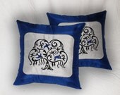 Decorative Pillow Set "Pretty Birdie" 14x14 inch decorative pillows (set of 2) Bluebirds
