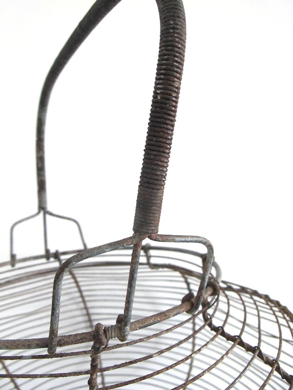 EXTRAODINARY GIANT Antique Wire Egg Basket, from an old school restaurant