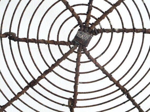 EXTRAODINARY GIANT Antique Wire Egg Basket, from an old school restaurant