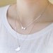 Lovely heart & bird pendant double layers chain Necklace - S2251-1