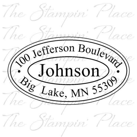 SELF INKING Custom Address Stamp - Oval Address PR01