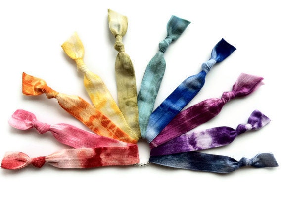 Tie Dye Collection 10 Elastic Hair Ties