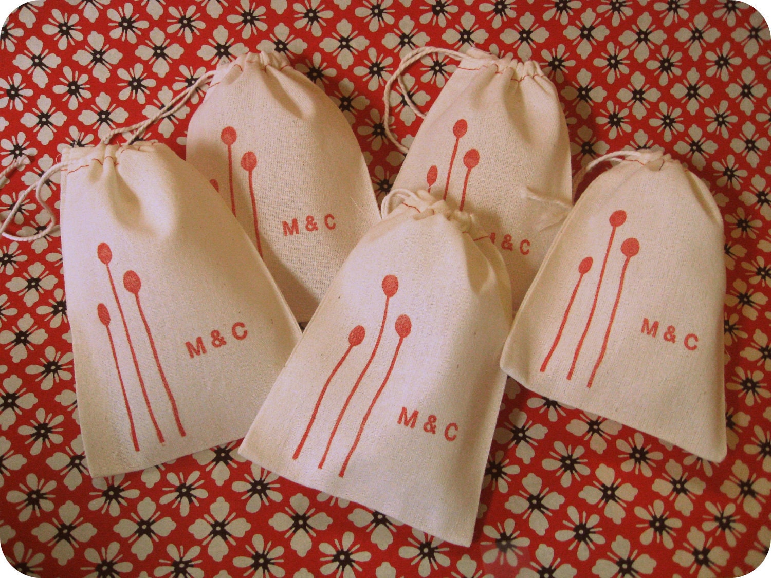 Baby Shower Favor Bags - Monogrammed "Billy Button" favors