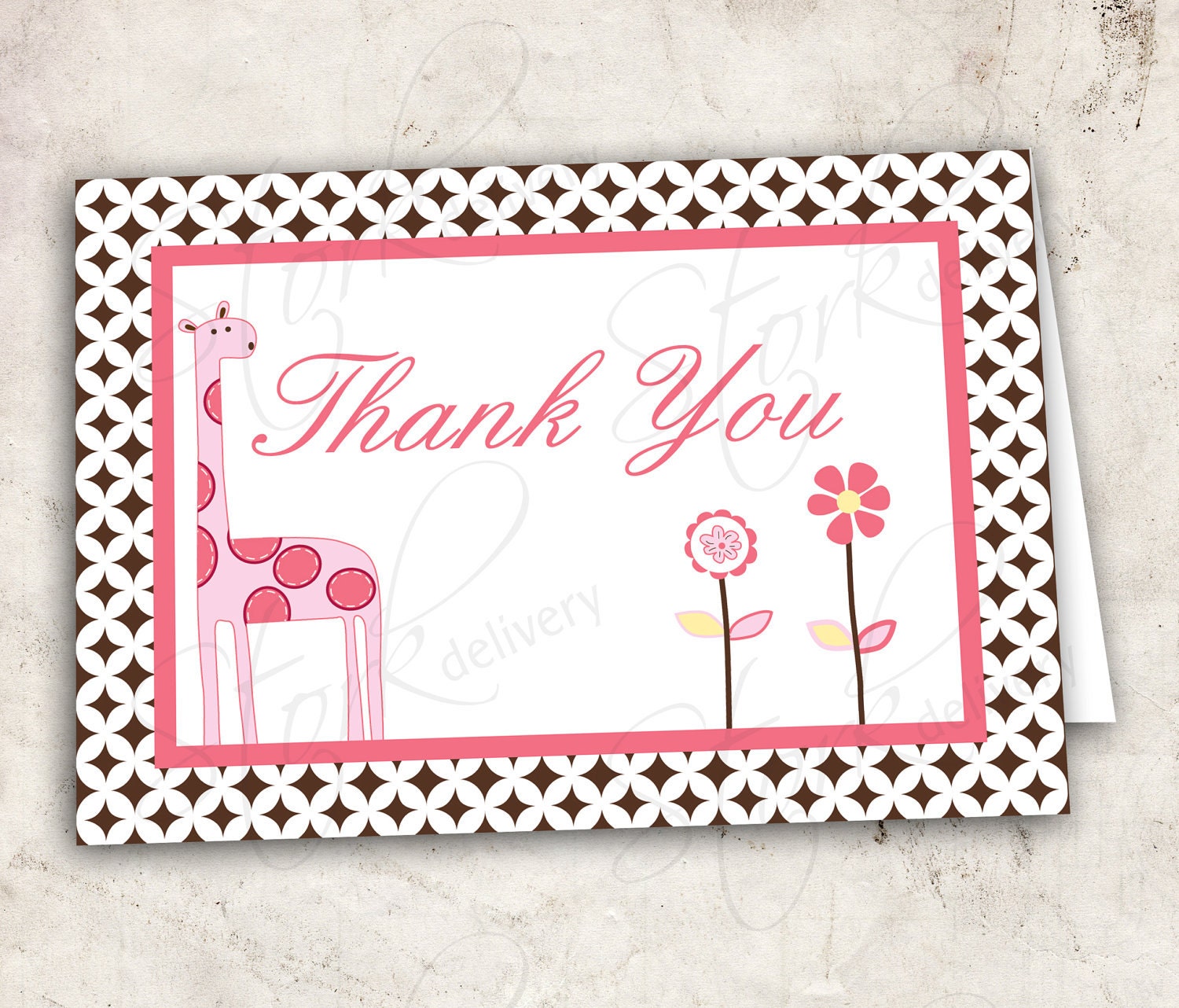 Giraffe With Flowers