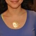 sterling silver monogram 2" diameter with a silver chain