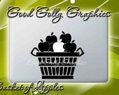 Macbook decal Basket of Apples