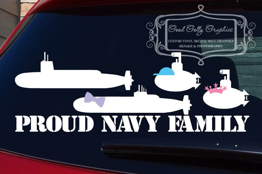 Military decal: Proud Navy submarine family