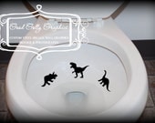 potty training Taking Aim toilet targets dinosaur 6 piece collection: tyrannosaurus rex, pterodactyl, brachiosaurus etc