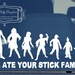 Zombie stick family vinyl vehicle decal