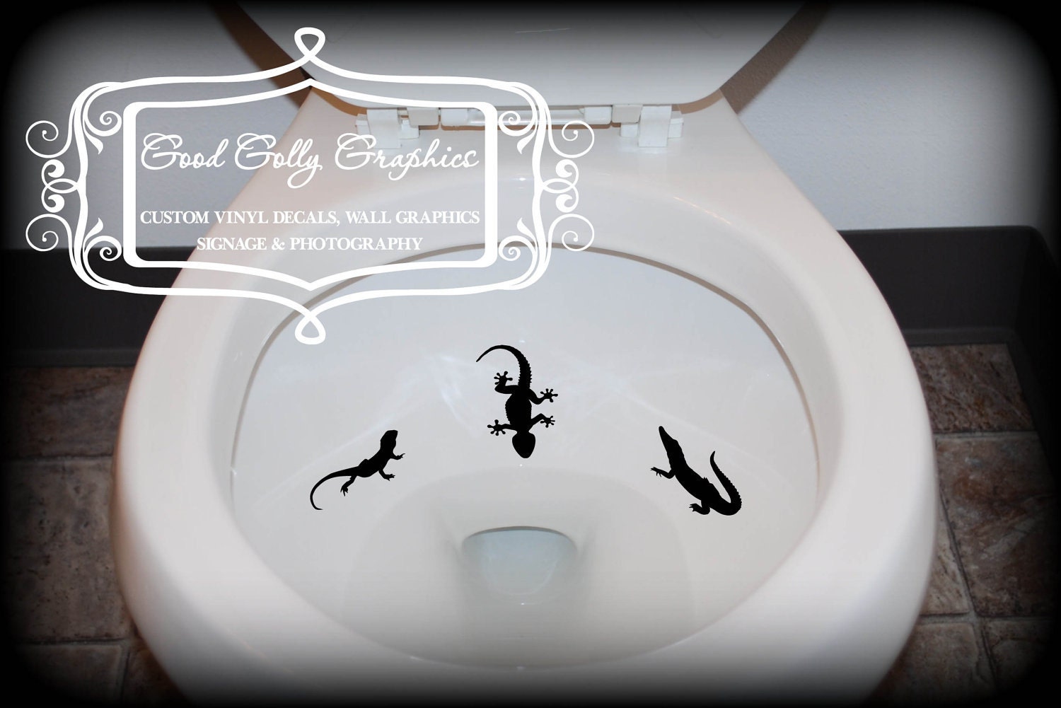 Taking Aim toilet targets REPTILE 6 piece collection: frog, lizard, turtle, snake etc