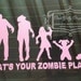 Zombie stick family vinyl vehicle decal