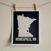 Minneapolis, MN Love Print, 11" x 14"