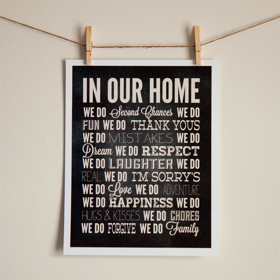 In Our Home Print, 11" x 14"
