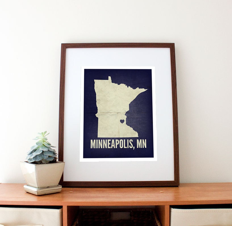 Minneapolis, MN Love Print, 11" x 14"