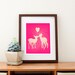 Deer Love Print, 8" x 10"