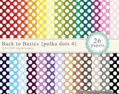 40% OFF SALE -Polka dot digital paper 12x12, digital scrapbooking paper, royalty free commercial use - polka4- Instant Download Il_170x135
