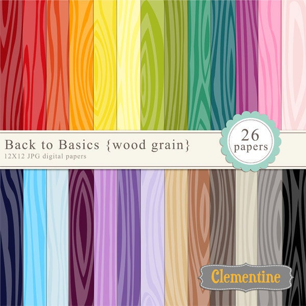 40% OFF SALE -Wood grain digital paper 12x12, digital scrapbooking paper, royalty free commercial use- Instant Download Il_170x135