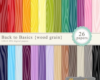 40% OFF SALE -Wood grain digital paper 12x12, digital scrapbooking paper, royalty free commercial use- Instant Download