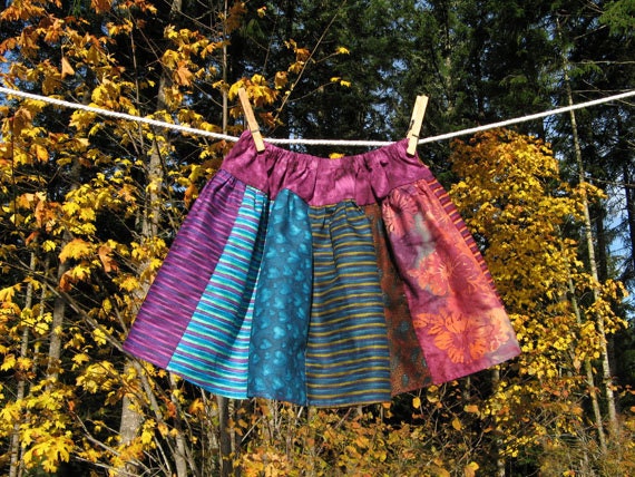 Toddler skirt Purple, Lavender, Teal, Rust, Lilac, Orange, size 4T
