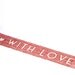 1 Roll of Antique Farmhouse Red and White WITH LOVE Hearts Masking Tape / Japanese Washi Tape (.60 inches x 33 feet)
