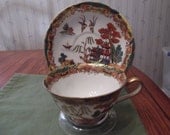 Handpainted-Occupied Japan cup and saucer circa 1945-1952-  DR