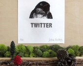 Tree Swallow Bird Print - Silkscreen - Limited Edition - Animal Calls Series - Twitter