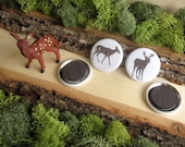 White Tailed Deer Pair - Animal Magnets - 1.5" - From Natural Duality