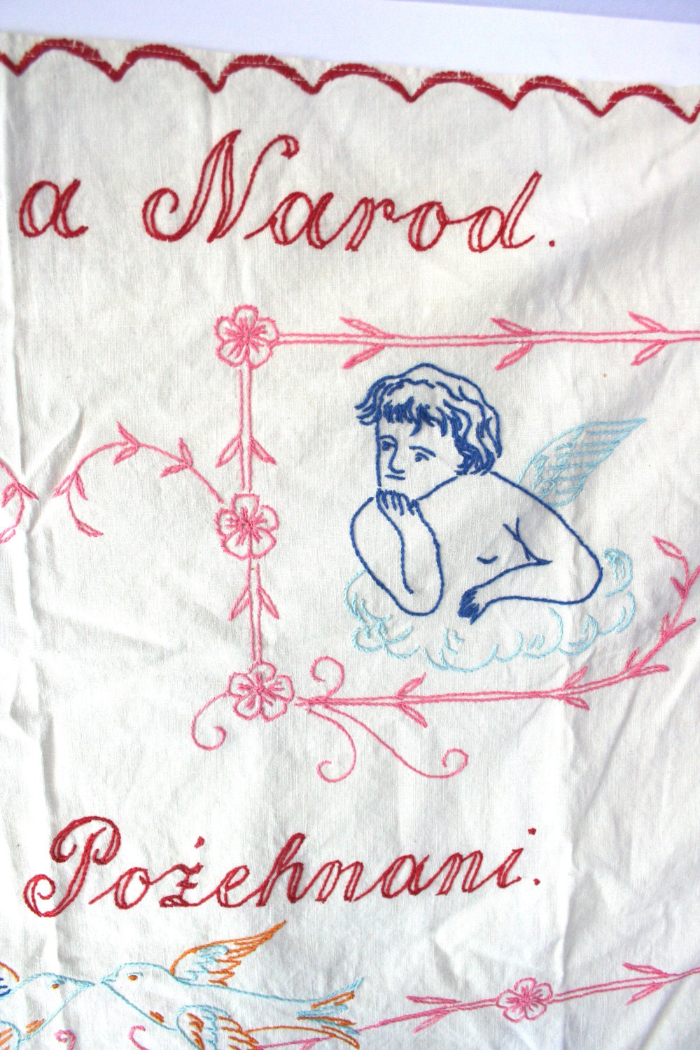 vintage embroidered cloth wedding banner