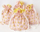 Drawstring Gift Bag Medium - Pink Spring Parade Chicks by Makower