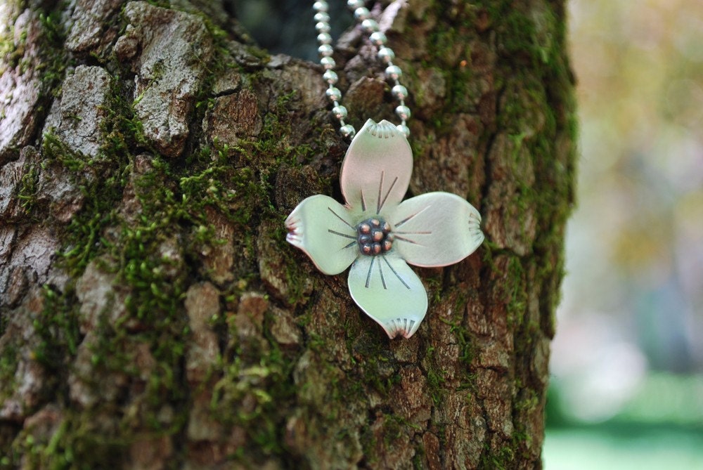 Sterling Silver "Embrace Spring" Dogwood Necklace